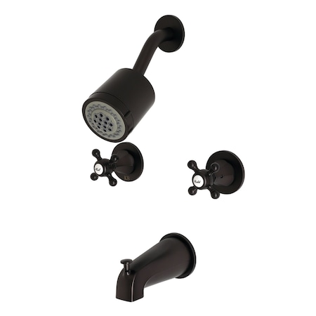 Kingston Brass KBX8145BX Two-Handle Tub and Shower Faucet, Oil Rubbed Bronze KBX8145BX